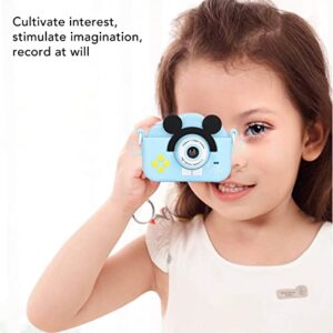 Pssopp Kids Digital Camera, Multifunction Blue Cute Cartoon HD Digital Camera Video Recorder Birthday Gifts for Boys Girls