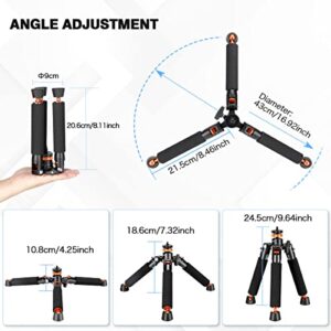 Koolehaoda Camera Aluminum Monopod with Metal Tripod Base.6 Sections 46-177cm/18-69inch Adjustable, Leg Diameter Φ28mm,up to 6kg /13lbs