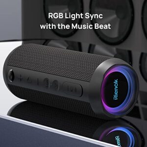 RIENOK Portable Bluetooth Speaker 30W Dual Pairing True Wireless Stereo HD Sound IPX7 Waterproof Outdoor Sport Shower Wireless Speaker Bluetooth 5.3 for Home Party