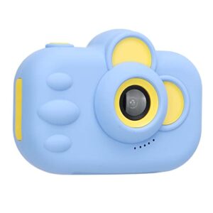 digital video kids camera portable 12mp external silicone design kids camera dual front rear lens children outdoor (blue)