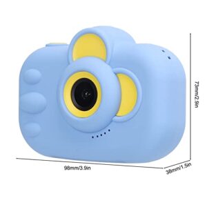 Digital Video Kids Camera Portable 12MP External Silicone Design Kids Camera Dual Front Rear Lens Children Outdoor (Blue)