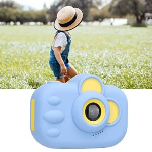 Digital Video Kids Camera Portable 12MP External Silicone Design Kids Camera Dual Front Rear Lens Children Outdoor (Blue)