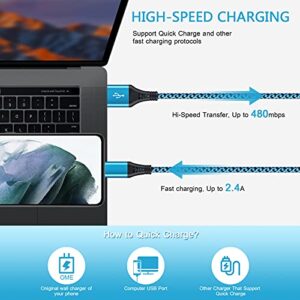 Type C Charger Fast Charging Android USB C Phone Charger Cord 2Pack 6ft for Moto G Power 2022 2021/G Pure/G Stylus 5G 2022/G Play/G Fast/G9 Plus/G8 Power/G7 Play/Z4/Z3, Motorola One 5G UW/Edge 5G UW