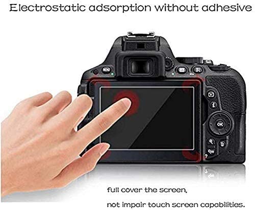 PCTC X-T5 Screen Protector for Fujifilm Fuji X-T5 XT5 Film Cover, 2*Hot Shoe Cap Cover,3 Pack 0.3mm 9H Hardness LCD Tempered Glass Flim Anti- (Scrach Fingerprint Bubble Water)