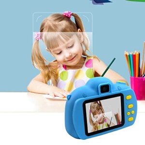 Kids Selfie Digital Camera, Toy Birthday Gift Front And Rear 1080P Anti-Fall 2.0-inch Cartoon Dual Head Camera Children's Photo Digital Camera HD