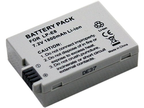 LP-E8 LPE8 Battery for Rebel T4i Digital DSLR Camera Replace Generic