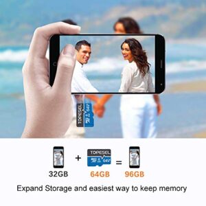 TOPESEL 64GB Micro SD Card SDXC Memory Cards UHS-I TF Card Class 10 for Camera/Phone/Galaxy/Drone/Dash Cam/GOPRO/Tablet/PC/Computer(C10 U1 64GB)