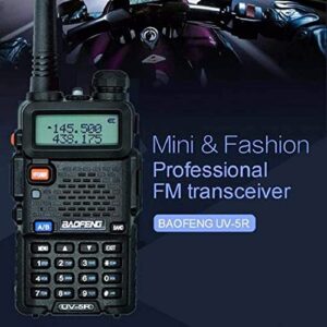 Baofeng UV-5R Two Way Radio Dual Band 144-148/420-450Mhz Walkie Talkie 1800mAh Li-ion Battery(Black)