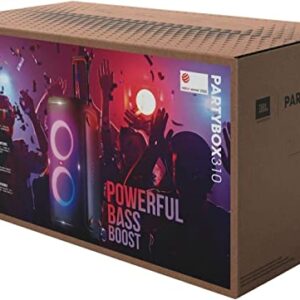 JBL Partybox 310 - Portable Party Speaker with Long Lasting Battery, Powerful JBL Sound and Exciting Light Show,Black