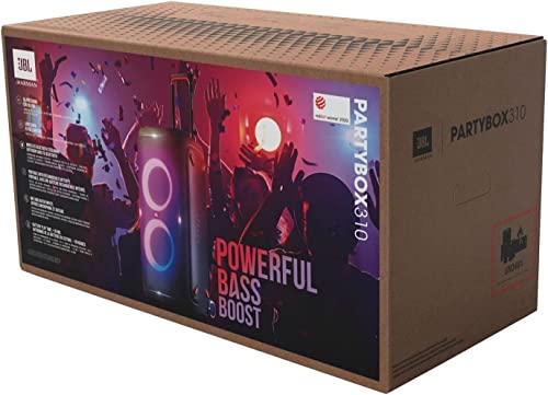 JBL Partybox 310 - Portable Party Speaker with Long Lasting Battery, Powerful JBL Sound and Exciting Light Show,Black