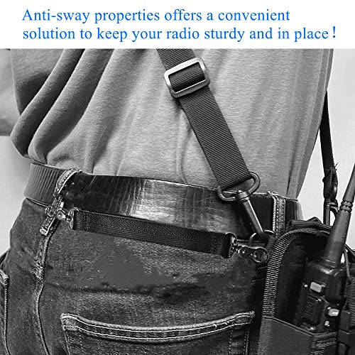 Anti-Sway Strap for Firefighter’s Radio Straps Two Way Radio Case Compatible with Radio Holder Black