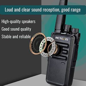 Retevis RT68 Walkie Talkies with Earpiece, Portable FRS Two-Way Radios Rechargeable, with 6 Way Multi Unit Charger, Hands Free, Long Range, Rugged 2 Way Radios 6 Pack for Adults School Manufacturing