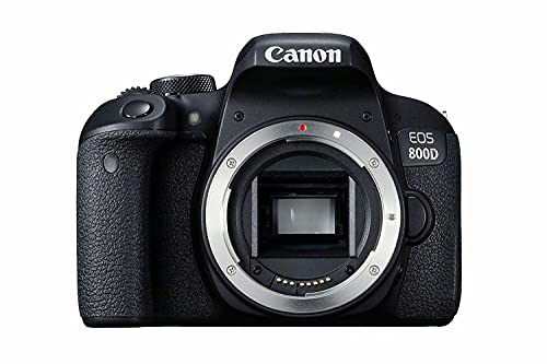 Canon EOS Rebel 800D / T7i DSLR Camera (Body Only) + Canon EF 50mm Lens + 64GB Card + Case + Corel Photo Software + 2 x LPE17 Battery + External Charger + Card Reader + More (Renewed)