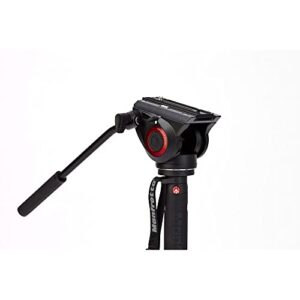 Manfrotto Video Monopod XPRO+, Camera and Video Support Rod with Video Head, 4-Section in Aluminium with Fluid Base, Photography Accessories for Content Creation, Video, Vlogging