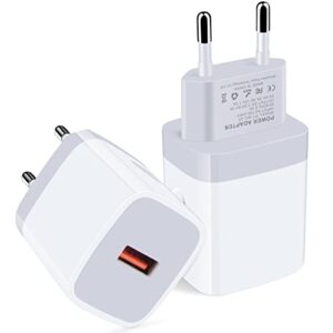 european usb wall charger quick charge 3.0 eu power plug adapter fast charging for iphone 14/13/13pro max/13mini/12 pro max/12 mini/se/11,samsung galaxy s23 ultra/s22/s21/s20 5g,google pixel 7/6 pro/5