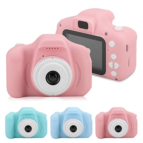 Children Digital Camera, HD Cartoon Digital Video Camera Toy, Camera for Kids with Multiple Cartoon Photo Frames, Supporting Taking Photos, Recording Videos, and DIY Photos(Pink)