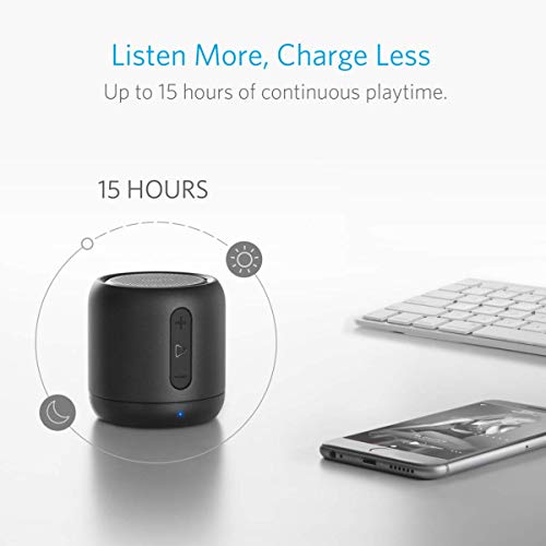 Anker Soundcore Mini, Super-Portable Bluetooth Speaker with 15-Hour Playtime, 66-Foot Bluetooth Range, Enhanced Bass, Noise-Cancelling Microphone (Renewed)