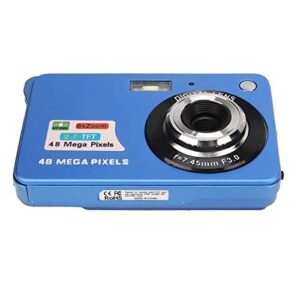 4K Digital Camera, 2.7 Inch Vlogging Camera, 48 Megapixels, LCD Display, 8X Zoom Stabilization, Supports Up to 128gb, Great Gift for Students, Teens, Adults, Girls, Boys (Blue)