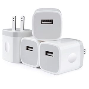 iphone charging block, charger cube 4pack/5w one-usb charger block adapter brick box in wall plug cube head outlet for iphone 11 x se,samsung glaxy a53 a13 a01 a12 a54 a20 s22 s21 s20 a71 moto, lg