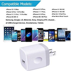 iPhone Charging Block, Charger Cube 4Pack/5W One-USB Charger Block Adapter Brick Box in Wall Plug Cube Head Outlet for iPhone 11 X SE,Samsung Glaxy A53 A13 A01 A12 A54 A20 S22 S21 S20 A71 Moto, LG