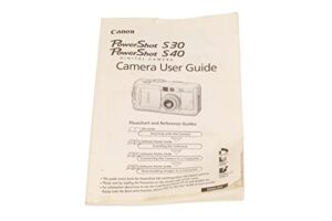 powershot s30/s40 digital camera original user guide/instruction manual
