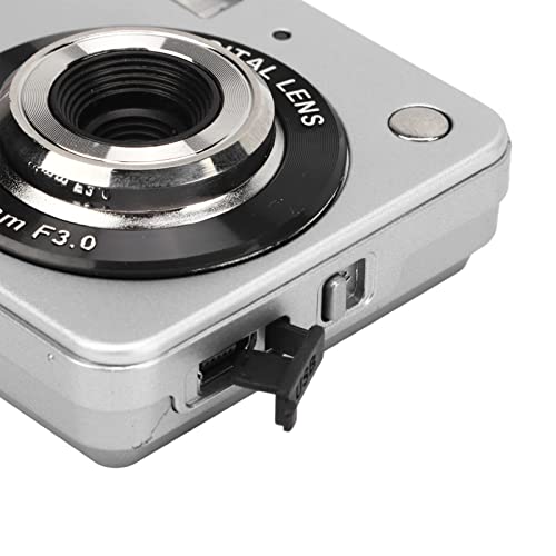 Digital Camera 4K Vlogging Camera 2.7inch LCD Display 8X Zoom Anti Shake Vlogging Camera CMOS 5MP Processor (Silver)