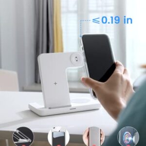 Wireless Charging Station for Apple - 3 in 1 Wireless Charger Dock Stand Watch and Phone Charger Station for iPhone14,13,12,Pro,Pro Max,SE,XS,XR,X,Samsung,Apple Watch 7/SE/6/5/4/3/2, AirPods 3/Pro/2