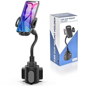 bokilino cup car phone holder for car, car cup holder phone mount, universal adjustable gooseneck cup holder cradle car mount for cell phone iphone,samsung,huawei,lg, sony, nokia (black)