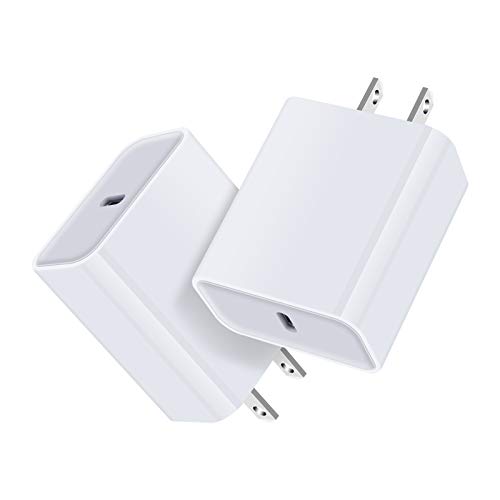 USB C Charger, 20W PD Power Adapter 2pcs USB C Box Block Brick Plug Fast Charging Base Cube for iPhone 14/13/13 Pro/12 Mini/11 Pro Max XR XS X SE 8 Plus Samsung Galaxy S22 S21 S20 Note 20 Ultra Pixel