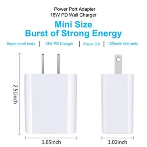 USB C Charger, 20W PD Power Adapter 2pcs USB C Box Block Brick Plug Fast Charging Base Cube for iPhone 14/13/13 Pro/12 Mini/11 Pro Max XR XS X SE 8 Plus Samsung Galaxy S22 S21 S20 Note 20 Ultra Pixel