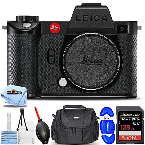 Leica SL2-S Mirrorless 24MP Digital Camera 10880-7PC Accessory Bundle Includes: Sandisk Extreme 128GB SD, Memory Card Reader, Gadget Bag, Blower. Microfiber Cloth and Cleaning Kit