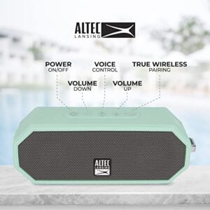 Altec Lansing LifeJacket H2O 4 - Waterproof Bluetooth Speaker, Durable & Portable Speaker with Voice Assistant, 10 Hour Battery Life & 100 Foot Range, Mint