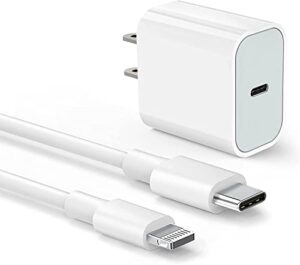 iphone fast charger, amoner 20w usb c wall charger with 3ft usb c to lightning cable mfi certified fast usb-c pd charger for iphone 12 12mini 12pro 11 pro se xr xs max x 8 plus ipad pro ipad air
