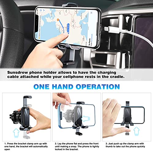 Sunsdrew Custom Fit for Car Phone Holder 2014-2020 Nissan Rogue (Not for Rogue Select) 17-23 Rogue Sport 2015-2023 Nissan Murano Phone Mount for iPhone and Other Cellphones