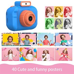 4800 W Front and Rear 1080p Hd Children's Digital Camera, Video and Games, with Flashlight, 800mah Battery