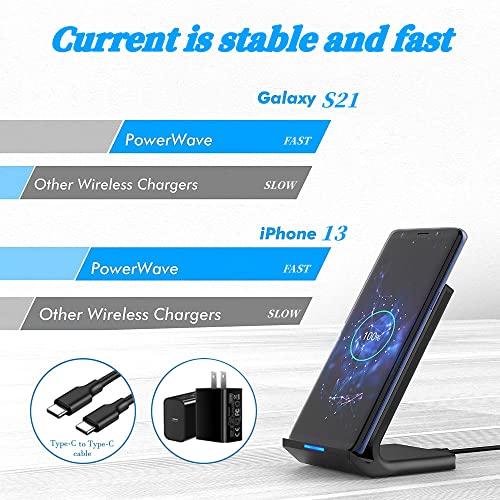 PDKUAI Fast Wireless Charger,20W Max Wireless Charging Stand with PD-Adapter,Compatible with iPhone 14/14 Plus/ 14 Pro/13/12/11/SE/XS/XR/X/8,Samsung Galaxy S23 S22 S21 S20 S10 S9 S8 Note 20/10,G7/G8