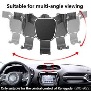 musttrue LUNQIN Car Phone Holder for 2015-2023 Jeep Renegade SUV Auto Accessories Navigation Bracket Interior Decoration Mobile Cell Phone Mount