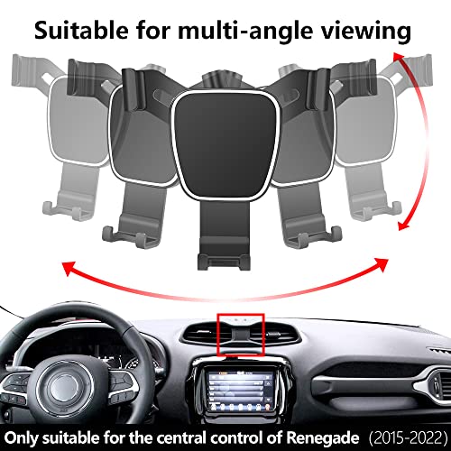 musttrue LUNQIN Car Phone Holder for 2015-2023 Jeep Renegade SUV Auto Accessories Navigation Bracket Interior Decoration Mobile Cell Phone Mount