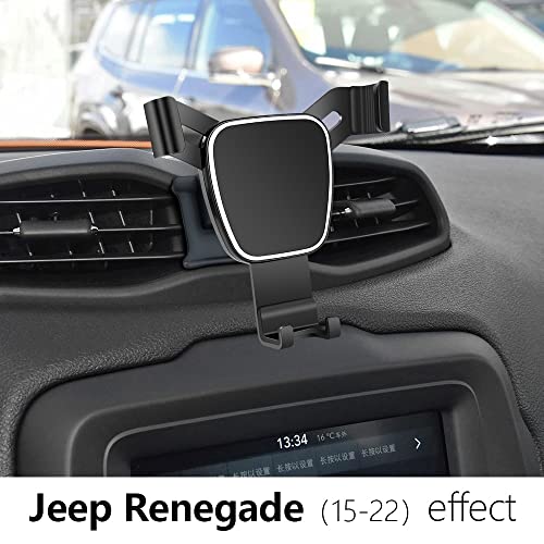 musttrue LUNQIN Car Phone Holder for 2015-2023 Jeep Renegade SUV Auto Accessories Navigation Bracket Interior Decoration Mobile Cell Phone Mount