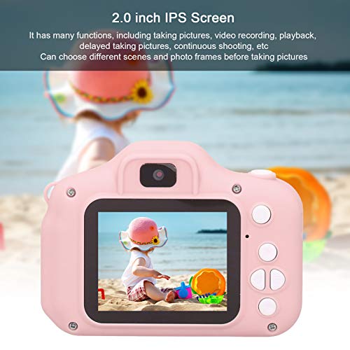 Kids Camera Digital Camera for Children Selfie Camera Portable Children Toy Camera Toddler Camera Gifts Toddler Video Recorder Photography for Child Age 3 4 5 6 7 8 Year Old(Pink)