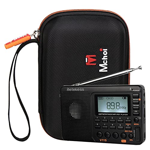 Mchoi Hard EVA Travel Case for Retekess V115 Portable AM FM Radio, Case Only