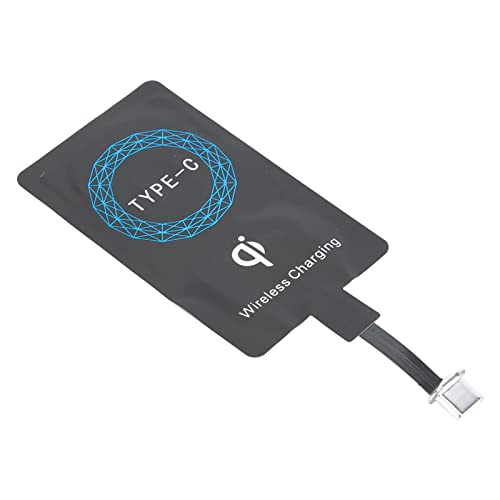 Wireless Charger Receiver, 2pcs Universal Type C Qi Wireless Charging Receiver Self Adhesive Sticker Wireless Charging Adapter for All Type C Cellphones