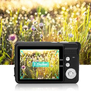 wendeekun Digital Camera 8X Zoom, 18MP Pocket Compact Digital Camera with 2.7in LCD Display, CMOS Sensor, Built-in Microphone, Support Maximum 32GB Memory Card(Black)