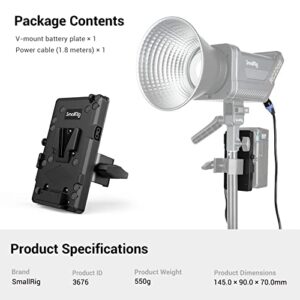 SmallRig V-Mount Battery Plate, Battery Charging Module RA V1 for SmallRig COB Video Light - 3676