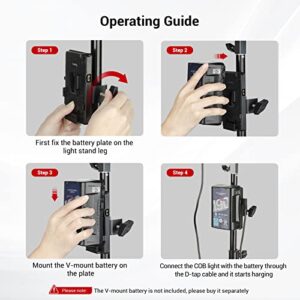 SmallRig V-Mount Battery Plate, Battery Charging Module RA V1 for SmallRig COB Video Light - 3676