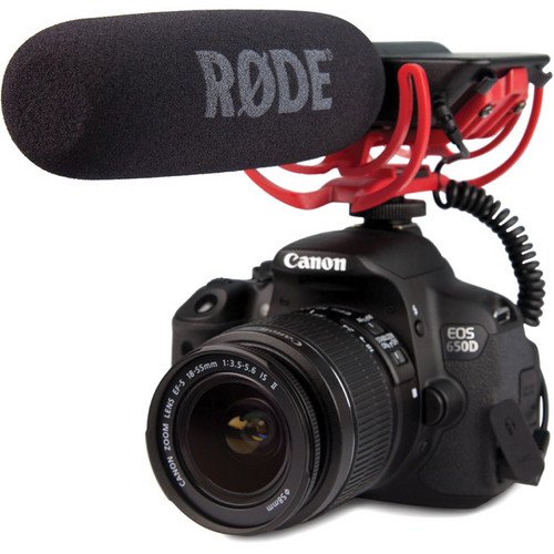 Rode VideoMic with Rycote Lyre Suspension System and Fuzzy Windbuster Kit