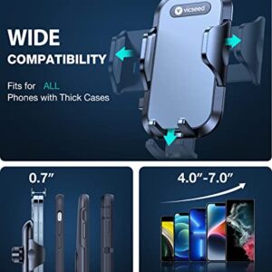 VICSEED Phone Mount for Car [66 LBS Powerful Suction][Thick Cases & Big Phones Friendly] Universal Car Phone Holder Mount Dashboard Windshield Air Vent Cell Phone Holder Car for iPhone 14/13/12