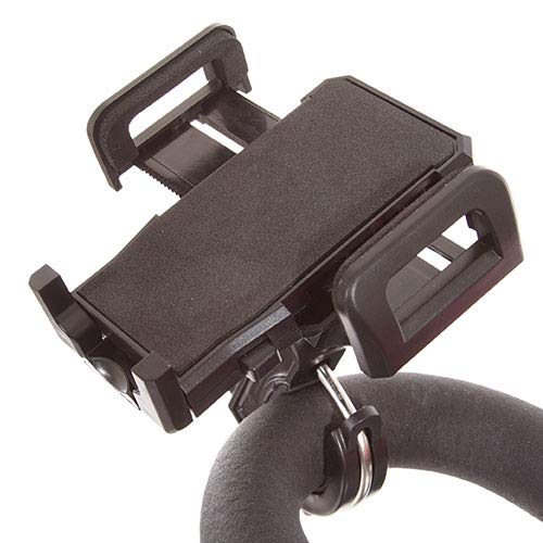 Golden Technologies Nearly Universal Mobility Scooter Cellphone Holder - Mounts on Tiller - Works with Android and Apple Phones