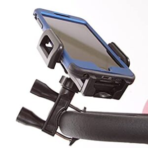 Golden Technologies Nearly Universal Mobility Scooter Cellphone Holder - Mounts on Tiller - Works with Android and Apple Phones