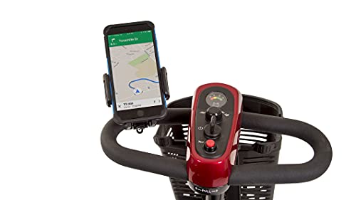 Golden Technologies Nearly Universal Mobility Scooter Cellphone Holder - Mounts on Tiller - Works with Android and Apple Phones